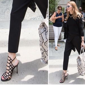 Black Caged Heels